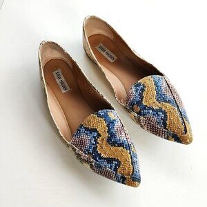 Steve Madden Focus-S Womens Faux Leather Studded Fashion Loafers Size 11M‎ Flats